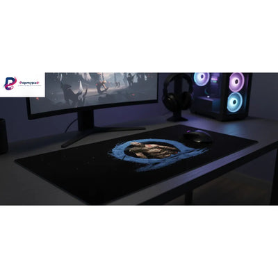 God of War Mouse Pad - Kratos & Blue Rune Symbol Edition