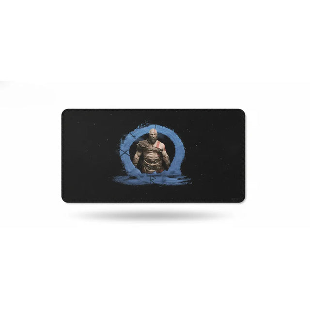 Tapis de souris God of War - Édition Kratos & Symbole Runique Bleu avec Kratos dans un cercle runique bleu.