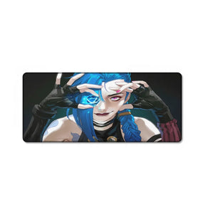 Tapis de souris Jinx Chaos Hextech – Contrôle Absolu & Style Arcane XXL avec design captivant de Jinx.
