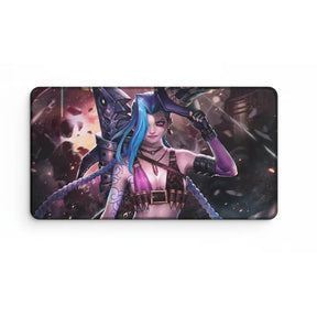 Tapis de souris League of Legends - Edition Jinx : Précision et Chaos XL avec design de Jinx en action.