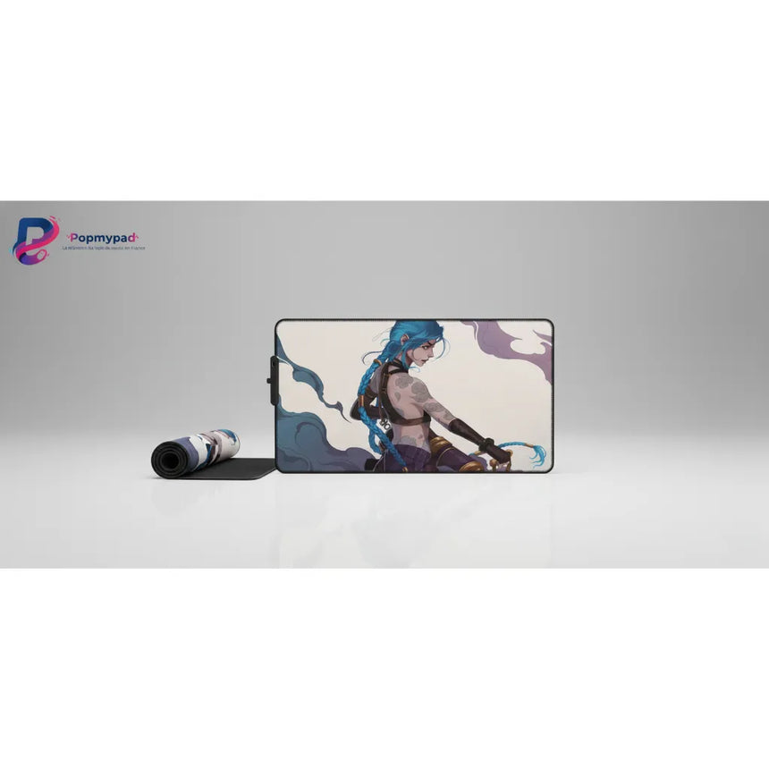 Tapis de souris League of Legends - Jinx Edition | Glisse Ultime & Design Arcane avec illustration de Jinx.