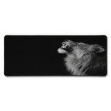 Black and White Lion Mouse Pad - Majestic Portrait & XXL Size
