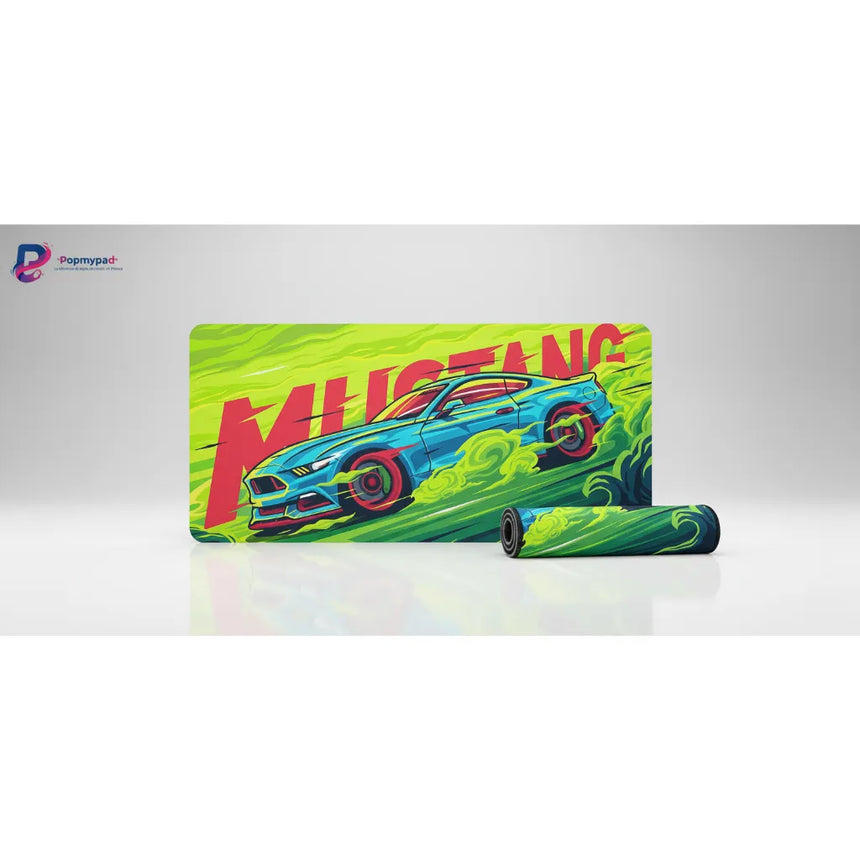 Mustang Racing Mouse Pad - Neon Drift & High Performance Edition