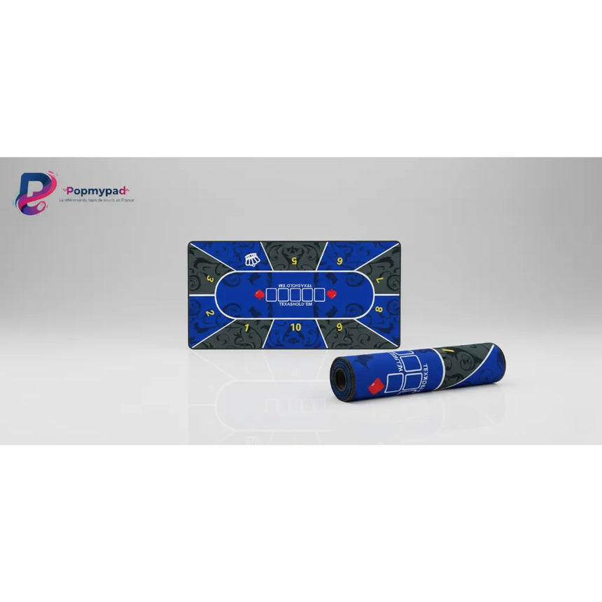 Texas Hold'em Poker Mouse Pad - Royal Edition Blue & Baroque