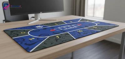 Texas Hold'em Poker Mouse Pad - Royal Edition Blue & Baroque