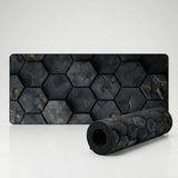 Polygon Mouse Pad - Dark Hex & Gold Edition