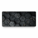 Polygon Mouse Pad - Dark Hex & Gold Edition