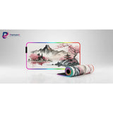 RGB Mouse Pad - Japanese Serenity & Cherry Blossoms (Artistic Edition)