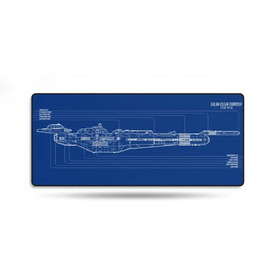Star Trek Mouse Pad - Blueprint Design Calan Clear Exbrosv