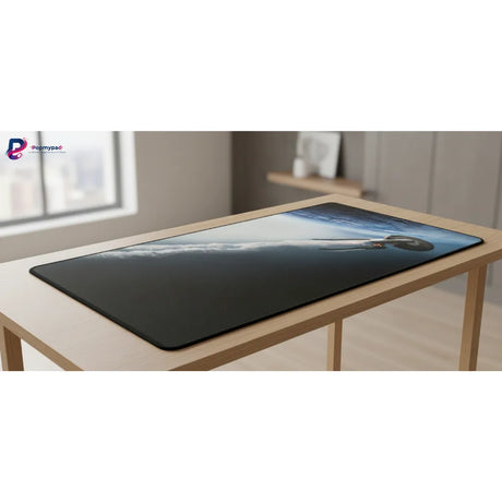 Tapis de souris Star Trek - L'USS Enterprise : L'Odyssée Interstellaire sur un bureau moderne.