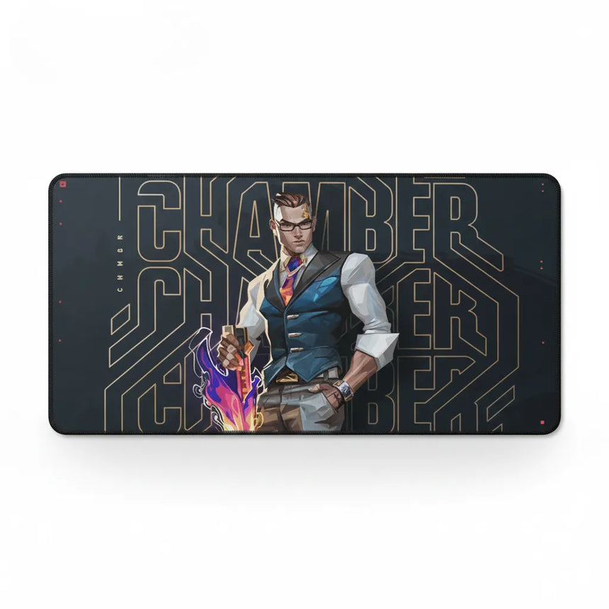 Tapis de souris Valorant - Édition Chamber - XXL RGB & Précision Ultime avec l'agent Chamber en design sophistiqué.