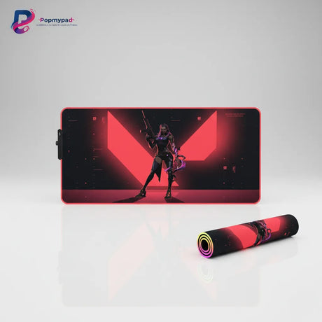 Tapis de souris Valorant - Édition Jett - Précision Speed XXL & RGB avec design dynamique de Jett.