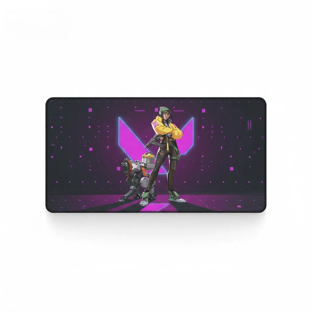 Tapis de souris Valorant - Édition Reyna - XXL RGB & Précision Ultime avec personnage en arrière-plan.
