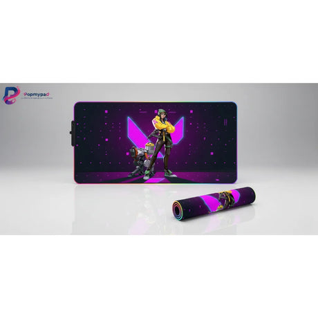 Tapis de souris Valorant - Édition Reyna - XXL RGB & Précision Ultime avec design Killjoy et couleurs vives.