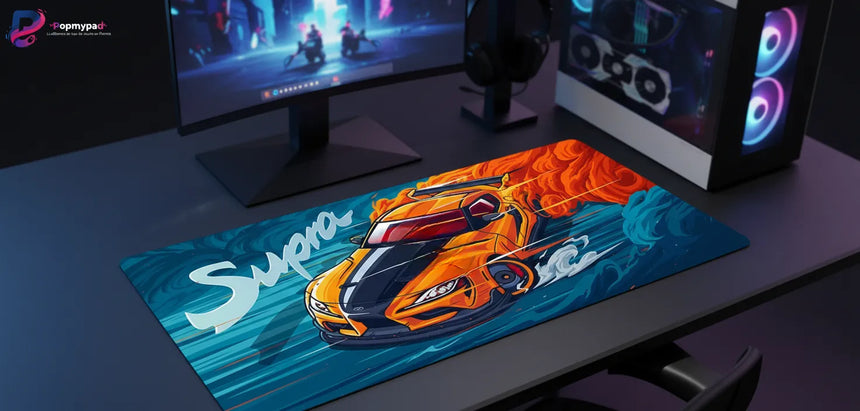 Car Mouse Pad - Toyota Supra Drift Edition - Premium Artistic Design
