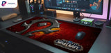 Tapis de souris World of Warcraft - Édition Horde Domination & Précision sur un bureau moderne avec un ordinateur.
