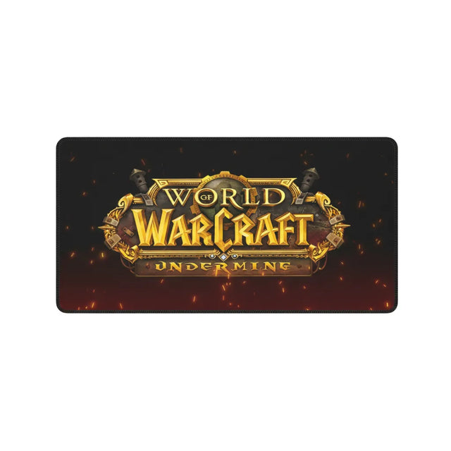 Tapis de souris World of Warcraft  Undermine Edition – Performance & Précision Gamine avec logo sur fond rouge.