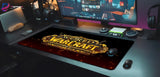 Tapis de souris World of Warcraft Undermine Edition – Performance & Précision Gamine sur un bureau de gamer.
