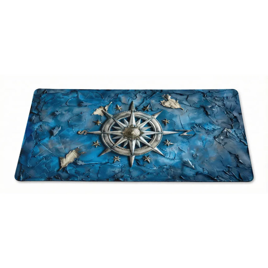 Nautical XL Mouse Pad - The Northern Odyssey (Compass Rose & Abyssal Blue)