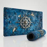 Nautical XL Mouse Pad - The Northern Odyssey (Compass Rose & Abyssal Blue)