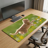 XXL Mouse Pad - Ginger Kitten and Dandelions - Nature & Softness Design