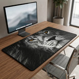 XXL Mouse Pad - "Lion's Gaze" Edition (Black and White)