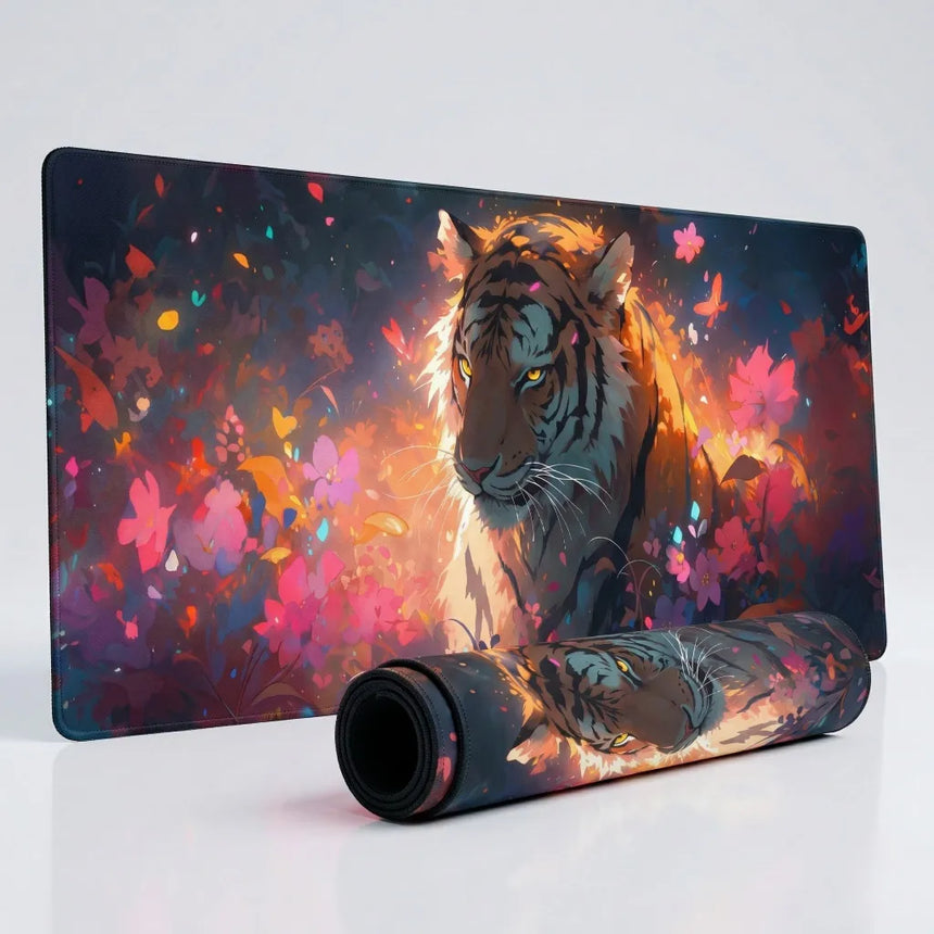 XXL Mouse Pad - Floral Tiger & Dreamy Light Edition