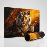 XXL Artistic Mouse Pad - The Tiger Awakens - Golden Forest Edition