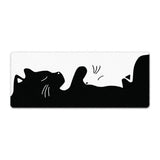 XXL Mouse Pad Yin-Yang Cat — Minimalist Black & White Design