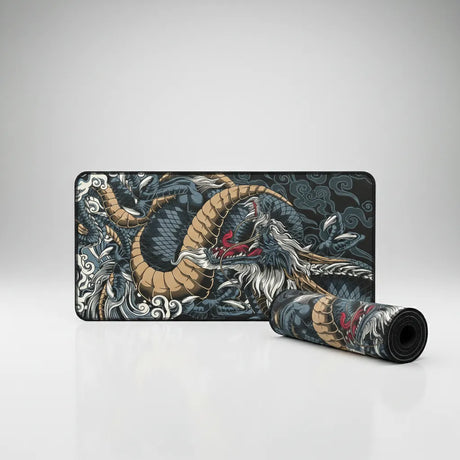 Tapis de souris XXL Dragon Japonais - Style Irezumi Traditionnel avec design de dragon majestueux.