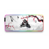 XXL Mouse Pad Japan - Mount Fuji & Sakura Design with RGB Border