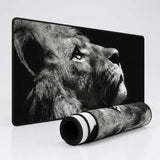 XXL Lion Majestic Mouse Pad - Premium Black and White Design