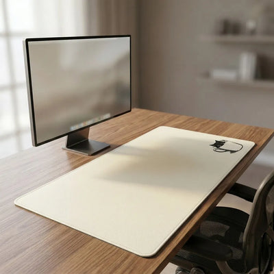 Minimalist XXL Mouse Pad - "Cat in a Cup" Design