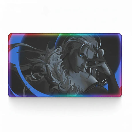 Tapis de souris valorant - Édition Sova - Précision XXL & RGB avec design artistique sombre et électrique.
