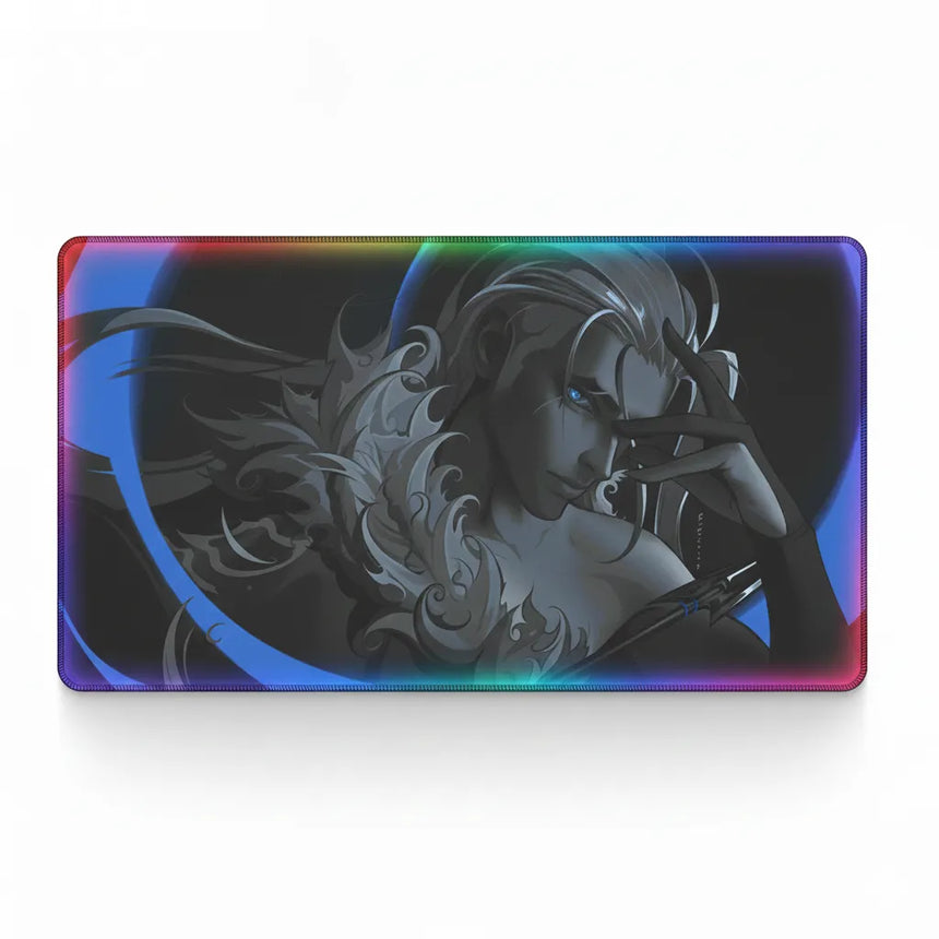 Tapis de souris valorant - Édition Sova - Précision XXL & RGB avec design artistique sombre et électrique.