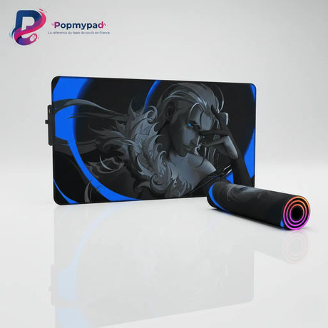 Tapis de souris valorant - Édition Sova - Précision XXL & RGB avec design artistique sombre et électrique.
