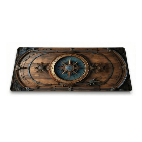 Tapis de souris XXL steampunk nautique Odyssée, vue complète du tapis
